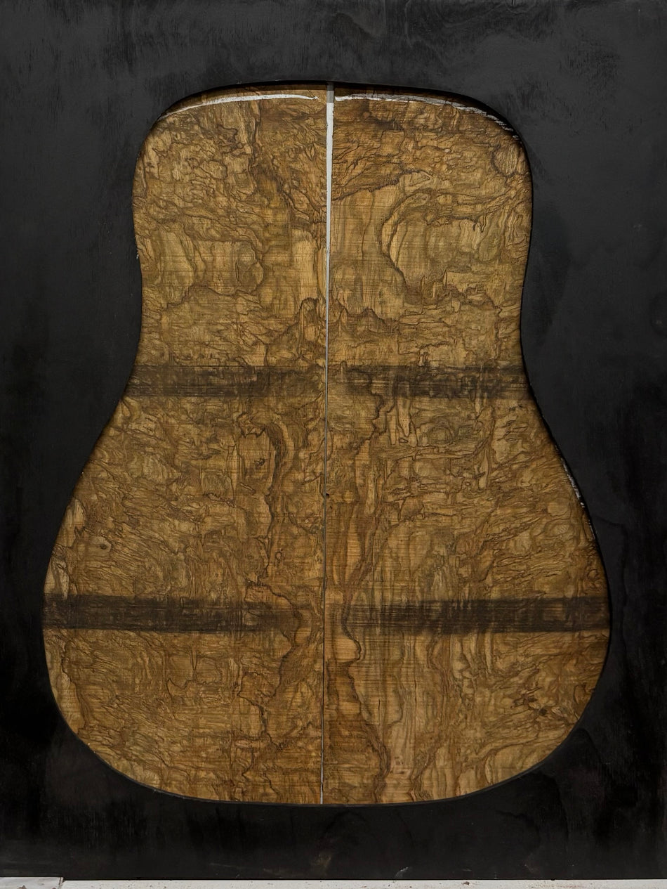 Figured Flame Mango Dreadnought Guitar Back and Side Set #182 - Exotic Wood Zone