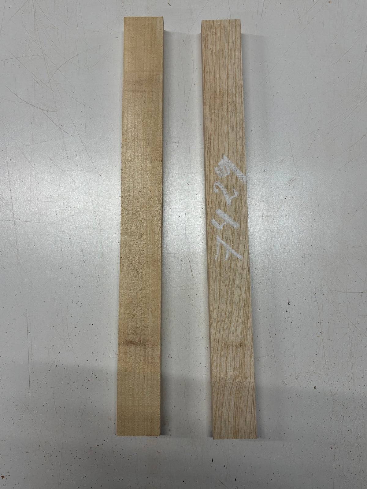 2 Pack, 2 Species Basswood + Swamp Ash Thin Stock Lumber 19"x1-7/8"x1"#7429 - Exotic Wood Zone