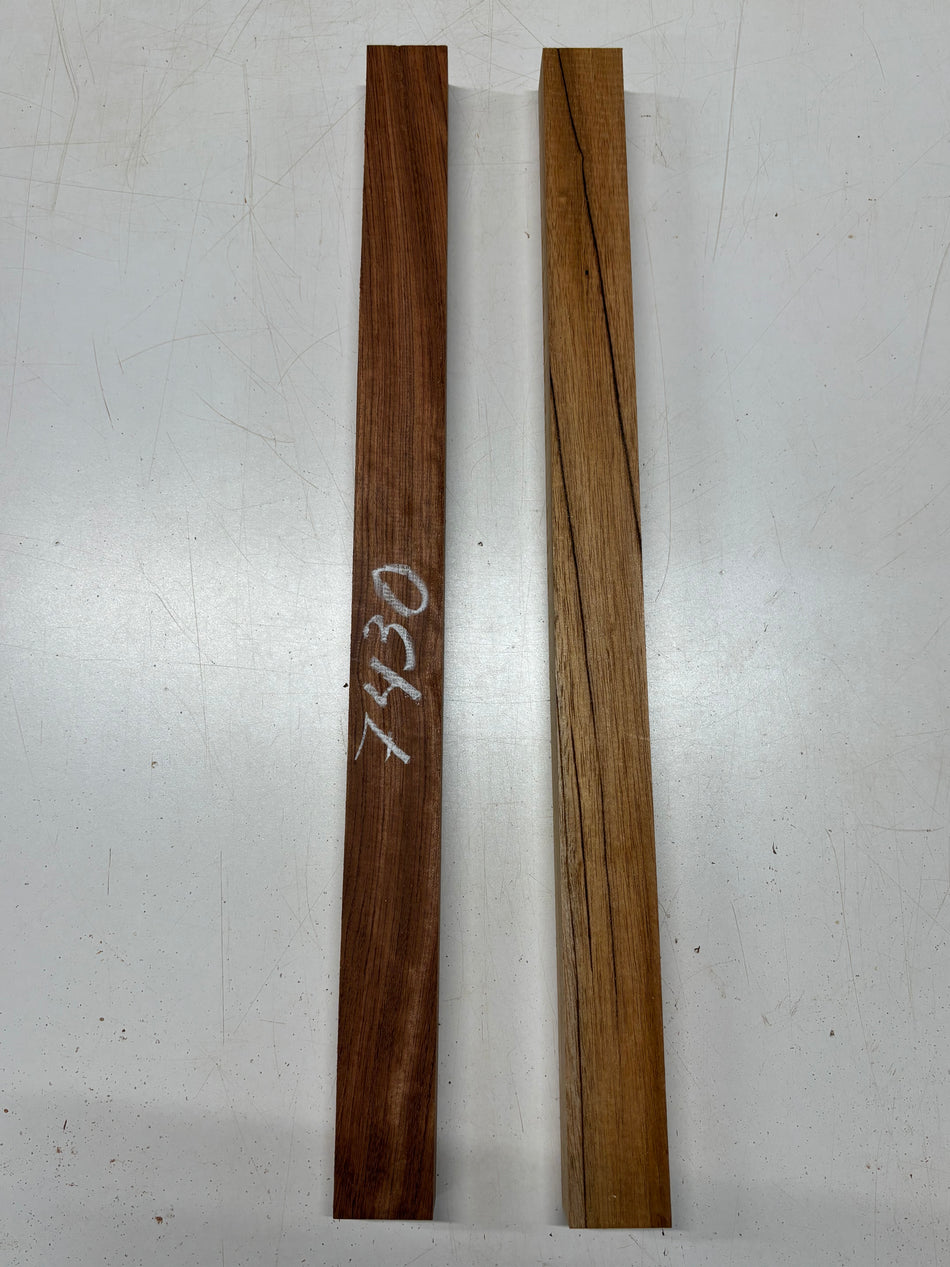 2 Pack, 2 Species Bubinga + Spanish Cedar Thin Stock Lumber 26"x1-7/8"x1-3/8"#7430