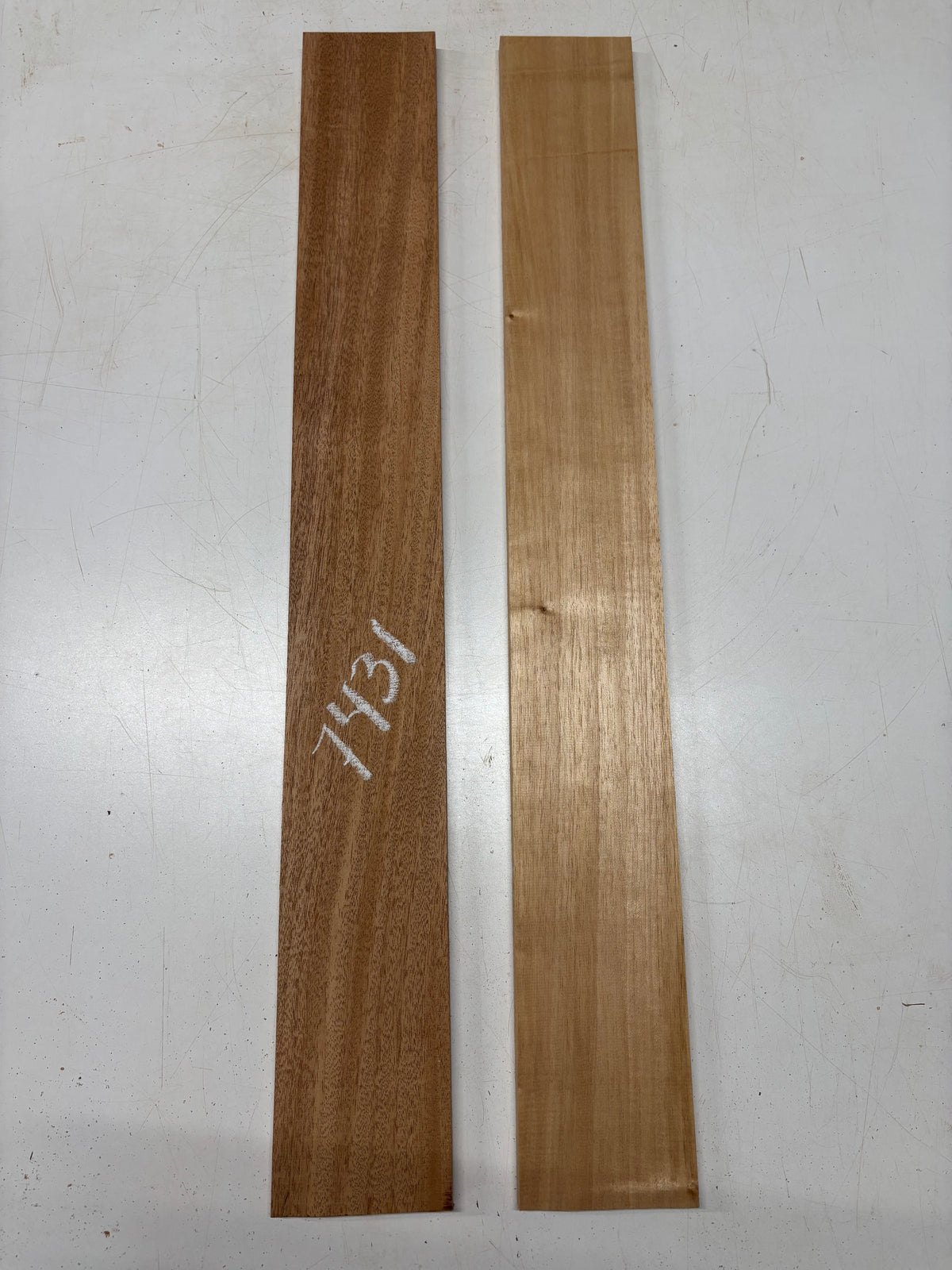 2 Pack, 2 Species African Mahogany + Spanish Cedar Thin Stock Lumber  36"x4-1/2"x1/2"#7431 - Exotic Wood Zone