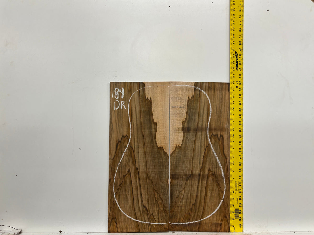 Figured Flame Mango Dreadnought Guitar Back and Side Set #184 - Exotic Wood Zone