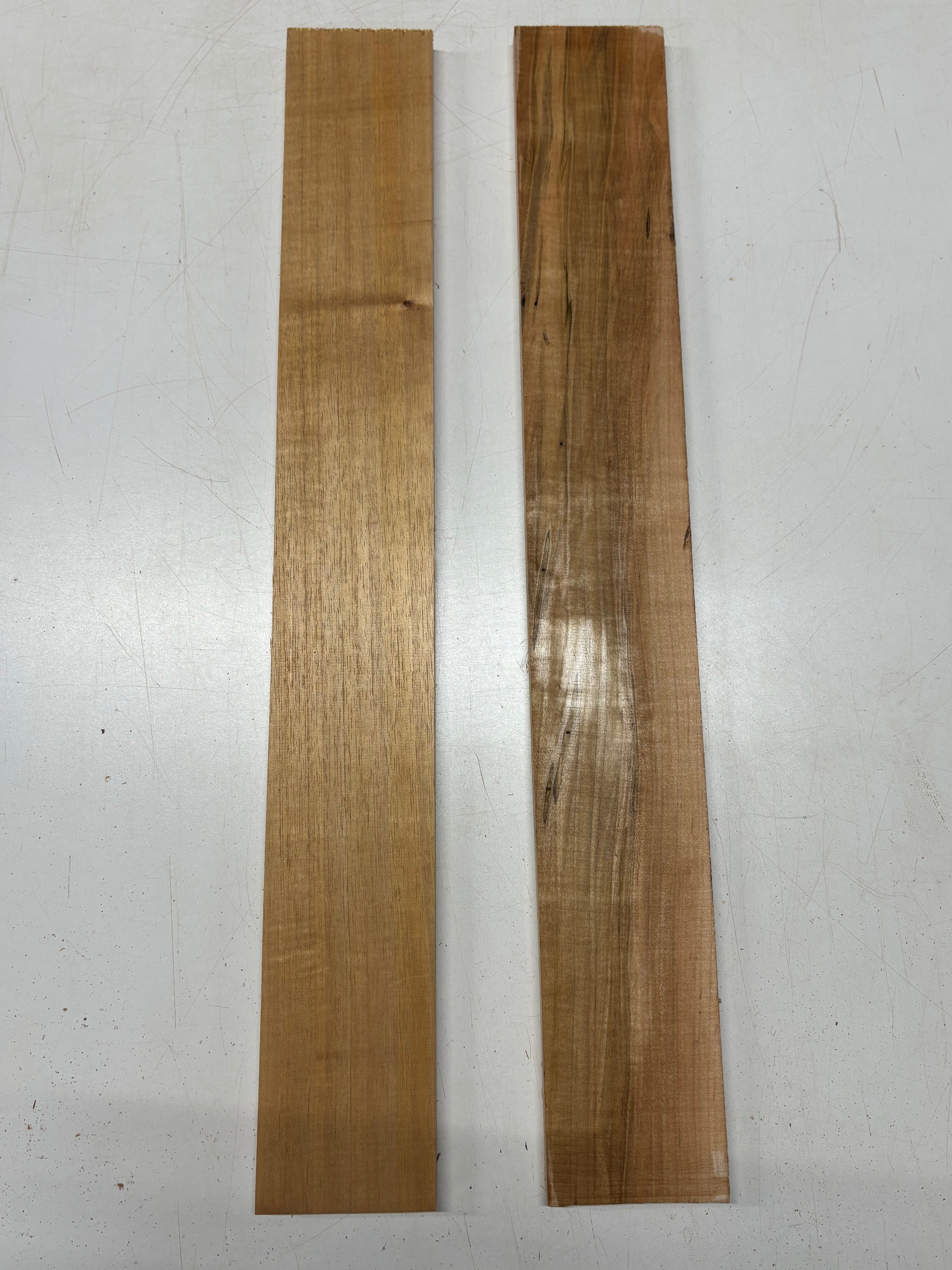 2 Pack, 2 Species Spanish Cedar + Ambrosia Maple Thin Stock Lumber 30"x4"x5/8"#7432 - Exotic Wood Zone