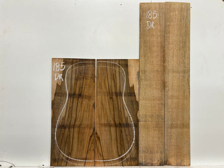 Figured Flame Mango Dreadnought Guitar Back and Side Set #185 - Exotic Wood Zone