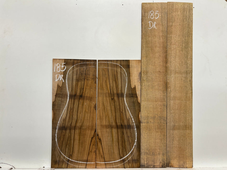 Figured Flame Mango Dreadnought Guitar Back and Side Set #185 - Exotic Wood Zone