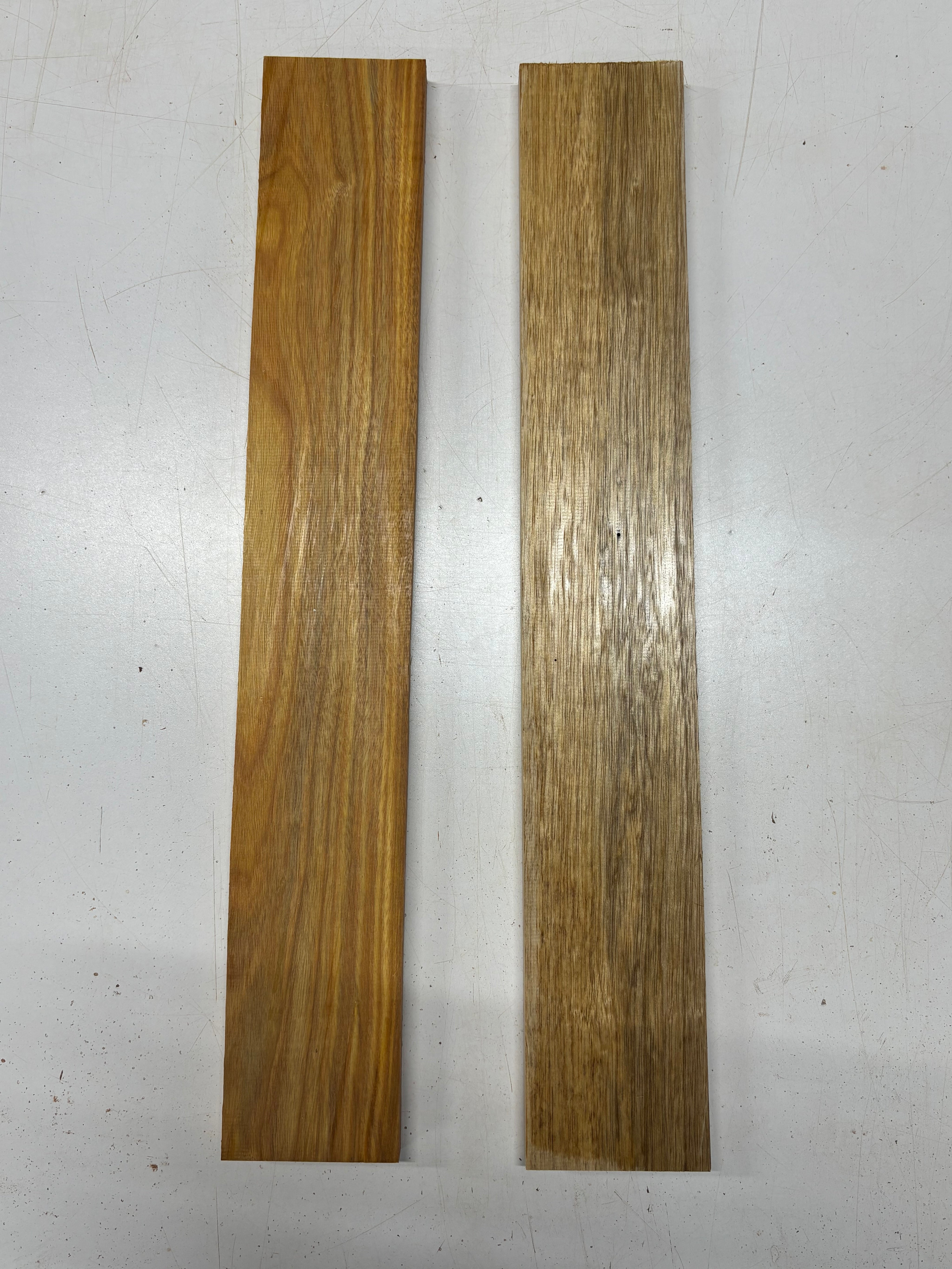 2 Pack, 2 Species Canarywood + White Limba Thin Stock Lumber  24"x3-5/8"x3/4"#7433 - Exotic Wood Zone