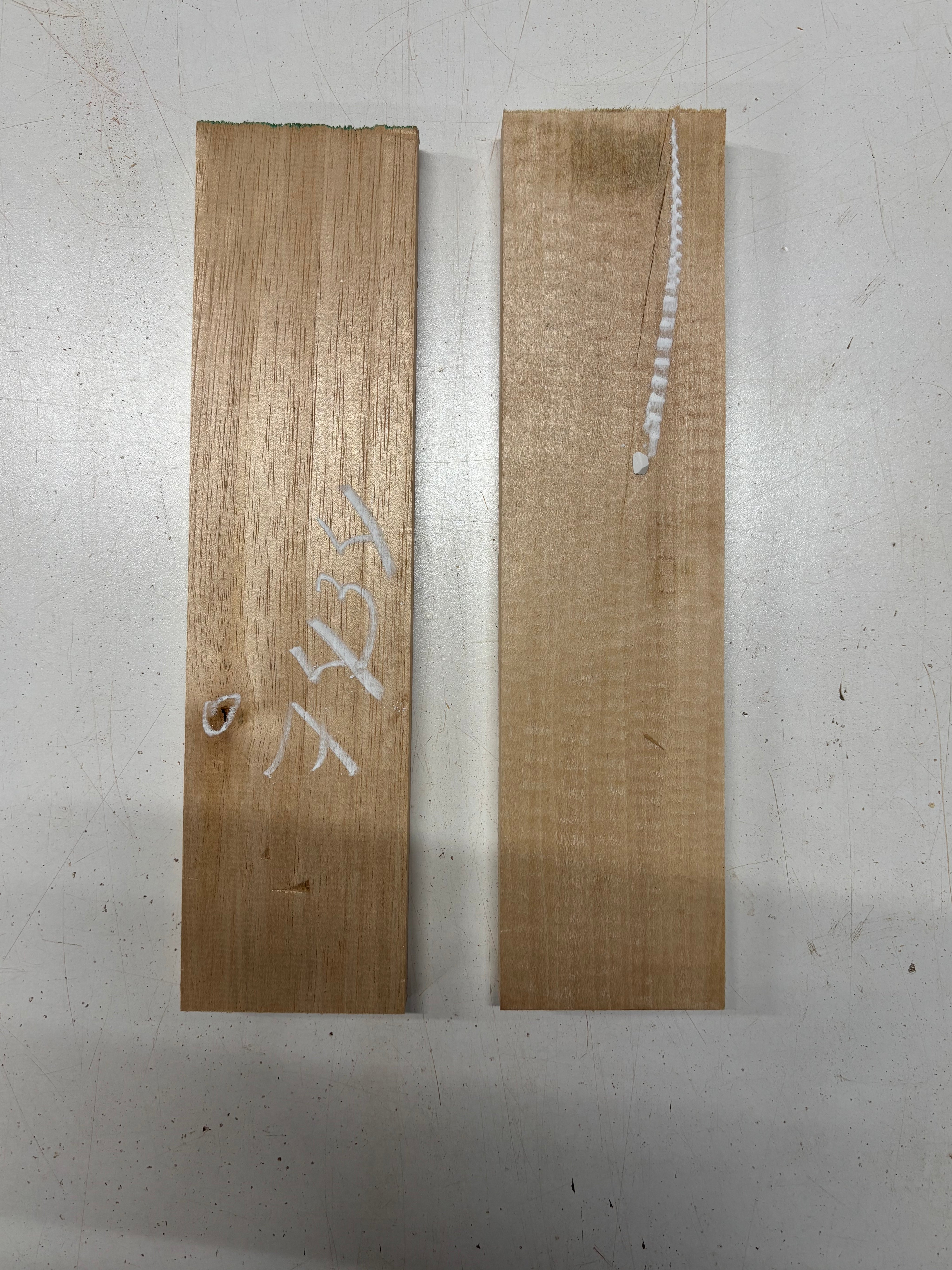 2 Pack, 2 Species Spanish Cedar + Basswood Thin Stock Lumber  Cedar : 12"x3"x5/8"  ,  Basswood : 12"x3"x3/4"#7434 - Exotic Wood Zone