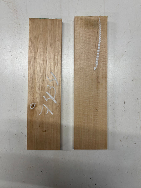 2 Pack, 2 Species Spanish Cedar + Basswood Thin Stock Lumber  Cedar : 12"x3"x5/8"  ,  Basswood : 12"x3"x3/4"#7434 - Exotic Wood Zone