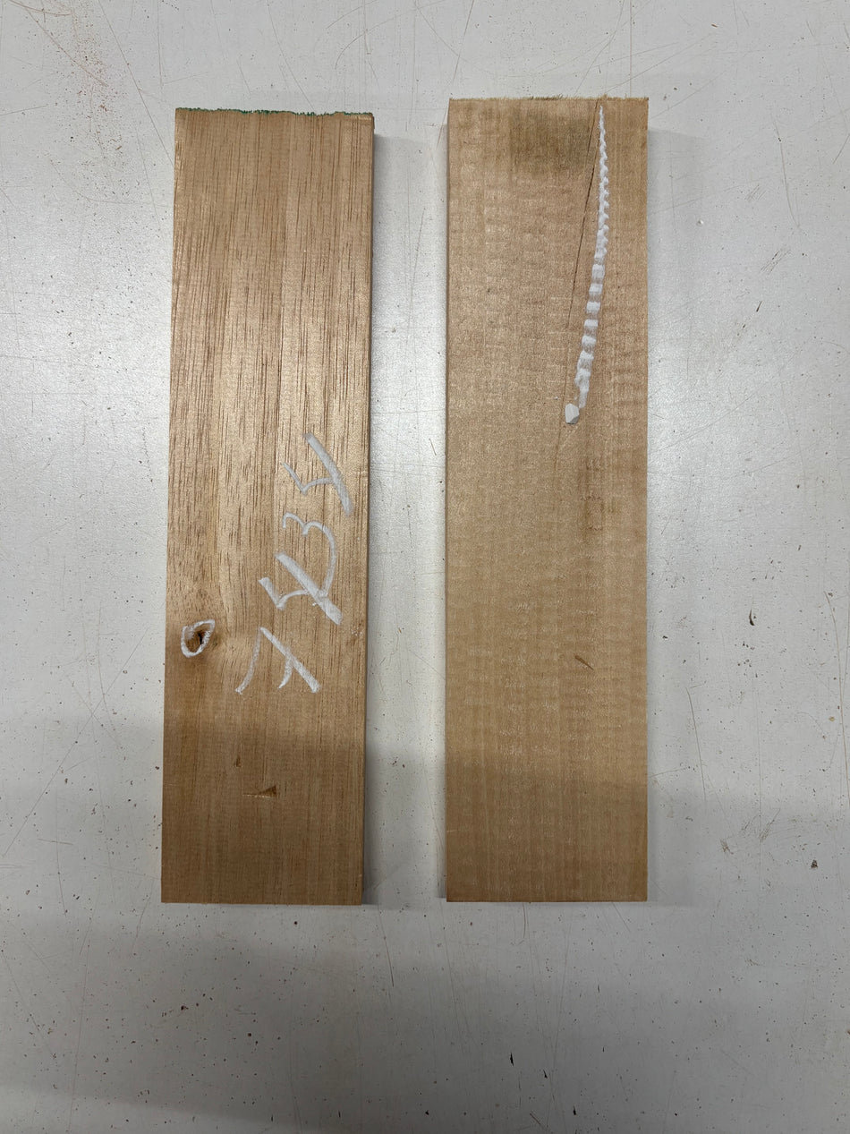 2 Pack, 2 Species Spanish Cedar + Basswood Thin Stock Lumber  Cedar : 12"x3"x5/8"  ,  Basswood : 12"x3"x3/4"#7434 - Exotic Wood Zone