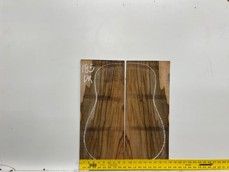Figured Flame Mango Dreadnought Guitar Back and Side Set #185 - Exotic Wood Zone