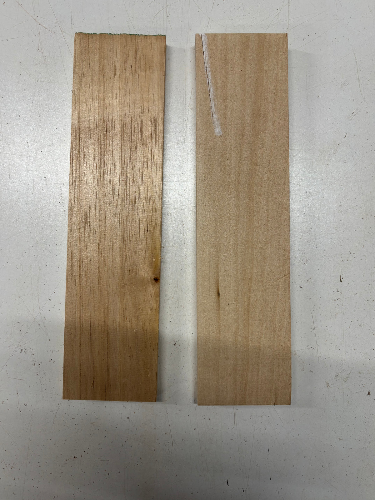 2 Pack, 2 Species Spanish Cedar + Basswood Thin Stock Lumber  Cedar : 12"x3"x5/8"  ,  Basswood : 12"x3"x3/4"#7434 - Exotic Wood Zone