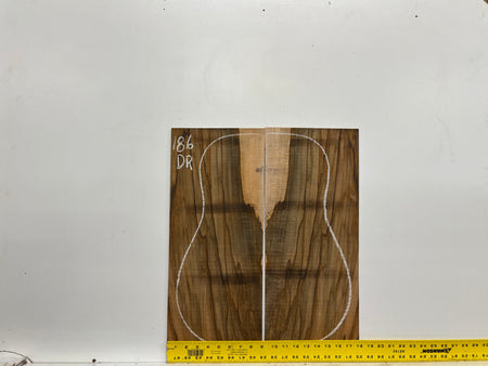 Figured Flame Mango Dreadnought Guitar Back and Side Set #186 - Exotic Wood Zone