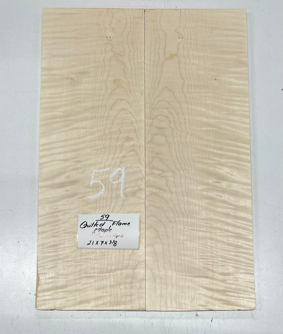 Ambrosia Maple Bookmatched Explorer Juego de tapa abatible para guitarra - 28" x 9" x 1/4"