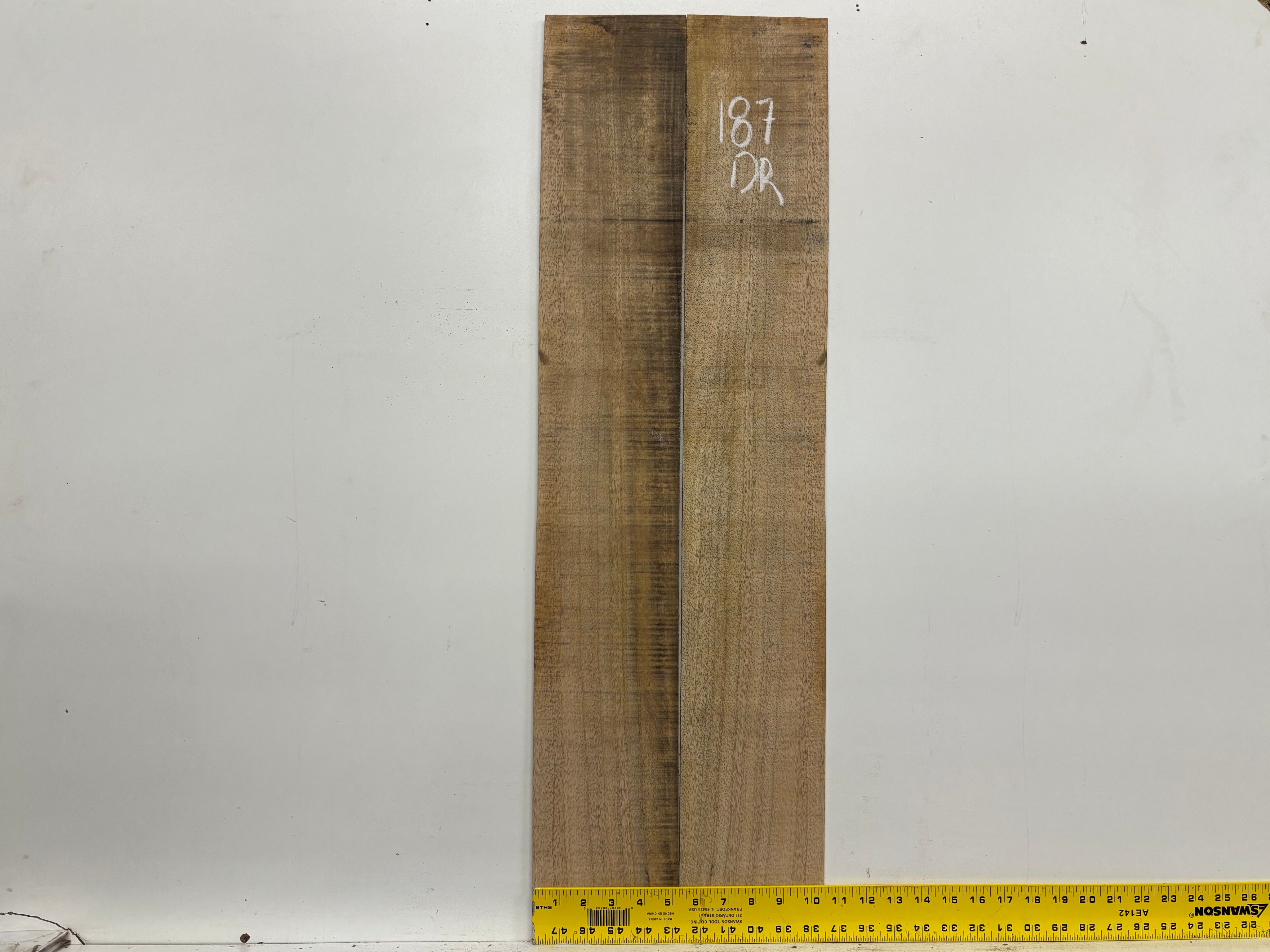 Figured Flame Mango Dreadnought Guitar Back and Side Set #187 - Exotic Wood Zone