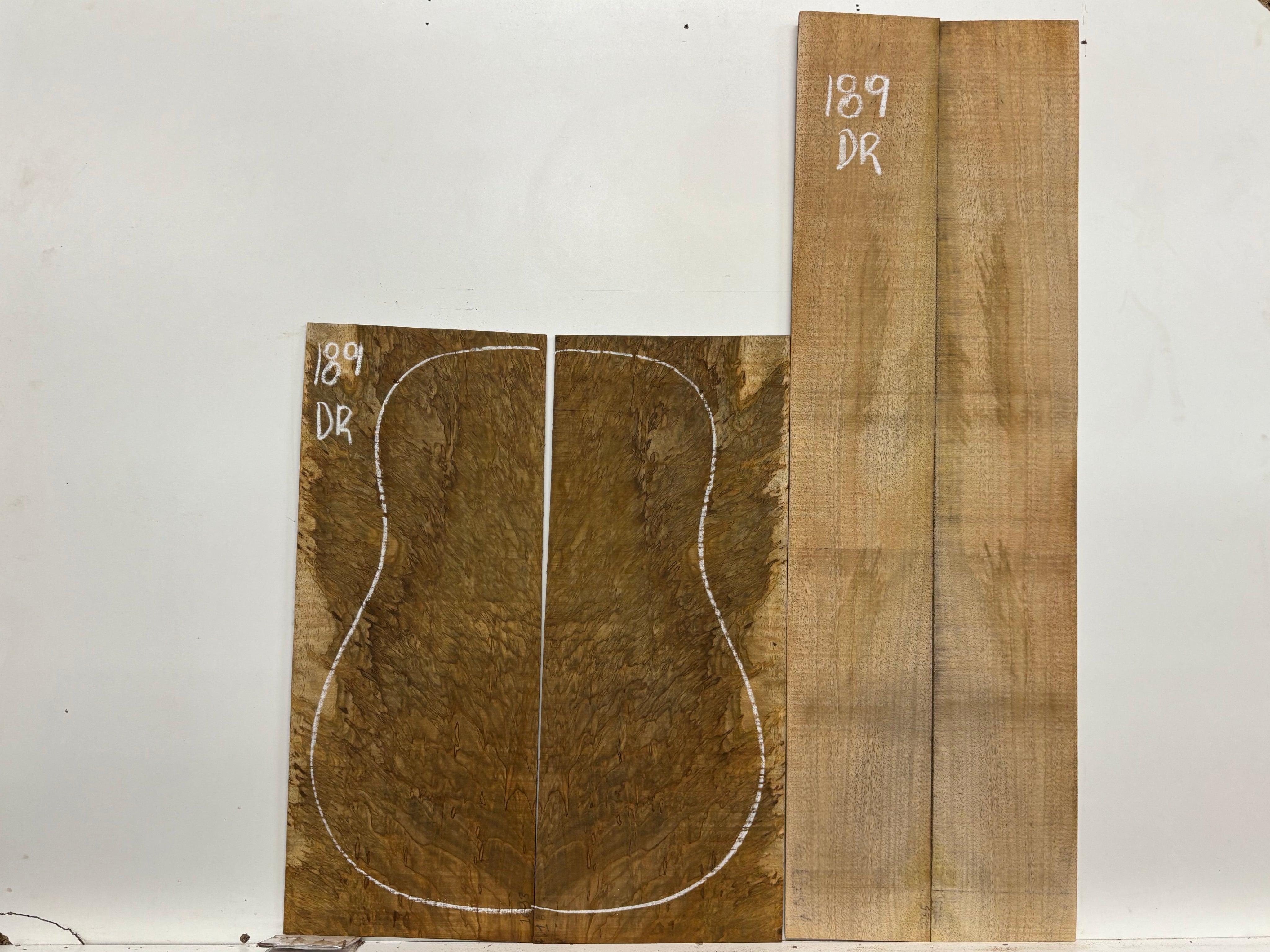 Figured Flame Mango Dreadnought Guitar Back and Side Set #189 - Exotic Wood Zone