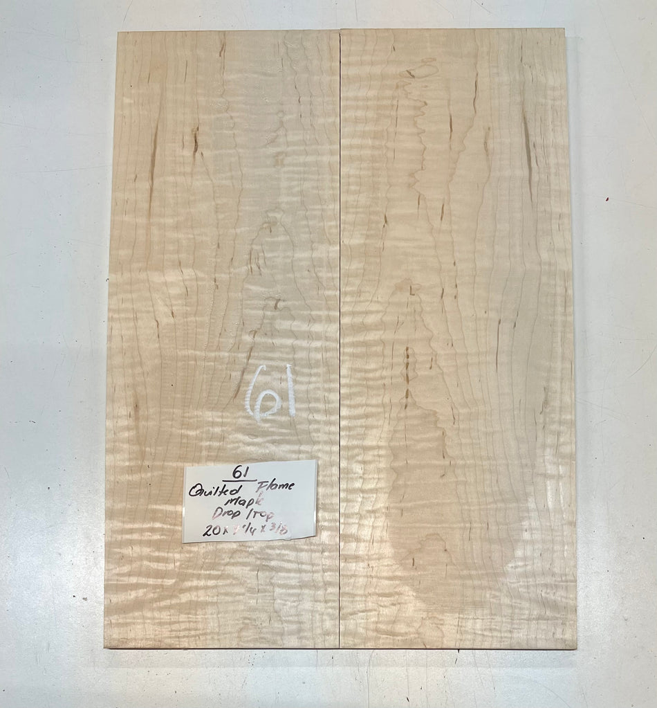 Ambrosia Maple Bookmatched Explorer Juego de tapa abatible para guitarra - 28" x 9" x 1/4"