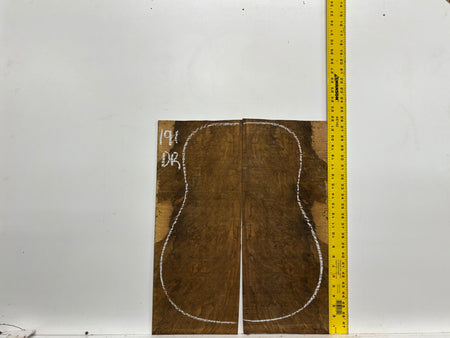 Figured Flame Mango Dreadnought Guitar Back and Side Set #191 - Exotic Wood Zone