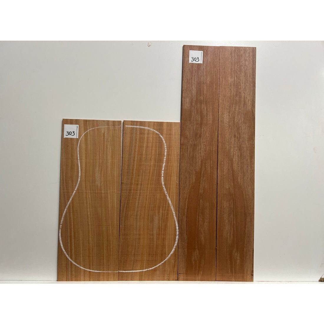 African Mahogany/Khaya Dreadnought Guitar Back & Side Set - Exotic Wood Zone - Buy online Across USA 