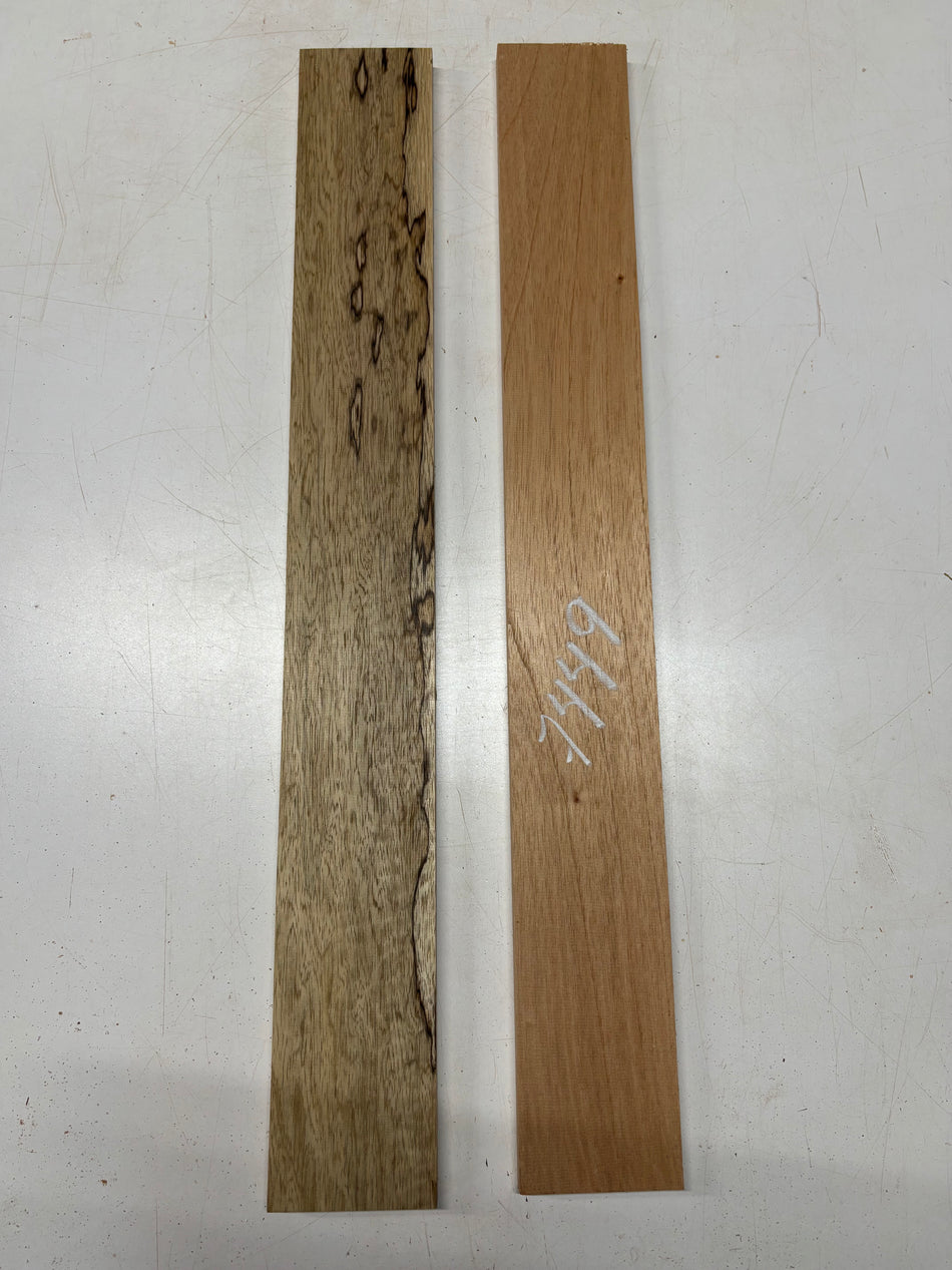 2 Pack, 2 Species Spanish Cedar + Black Limba Thin Stock Lumber  32"x4"x5/8"#7449