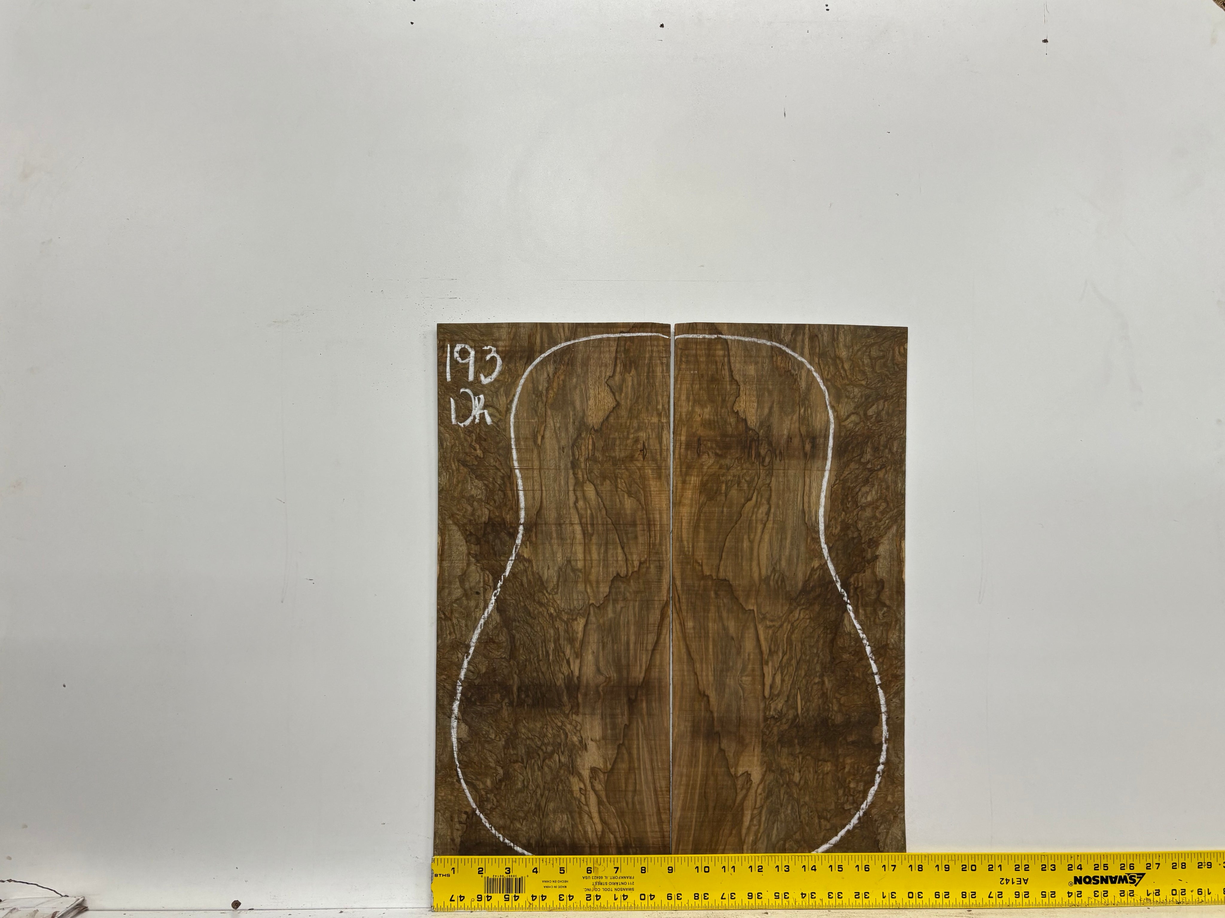 Figured Flame Mango Dreadnought Guitar Back and Side Set #193 - Exotic Wood Zone