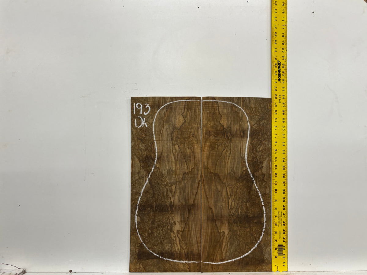 Figured Flame Mango Dreadnought Guitar Back and Side Set #193 - Exotic Wood Zone
