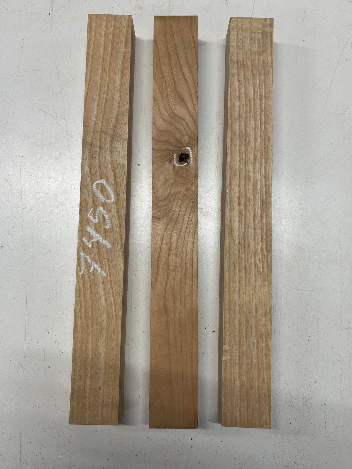 3 Pack, 2 Species White Ash + Cherry Turning Wood Blanks  21"x2-3/8"x1-7/8"#7450 - Exotic Wood Zone