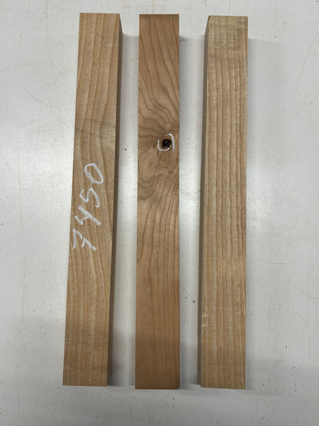 3 Pack, 2 Species White Ash + Cherry Turning Wood Blanks  21"x2-3/8"x1-7/8"#7450 - Exotic Wood Zone