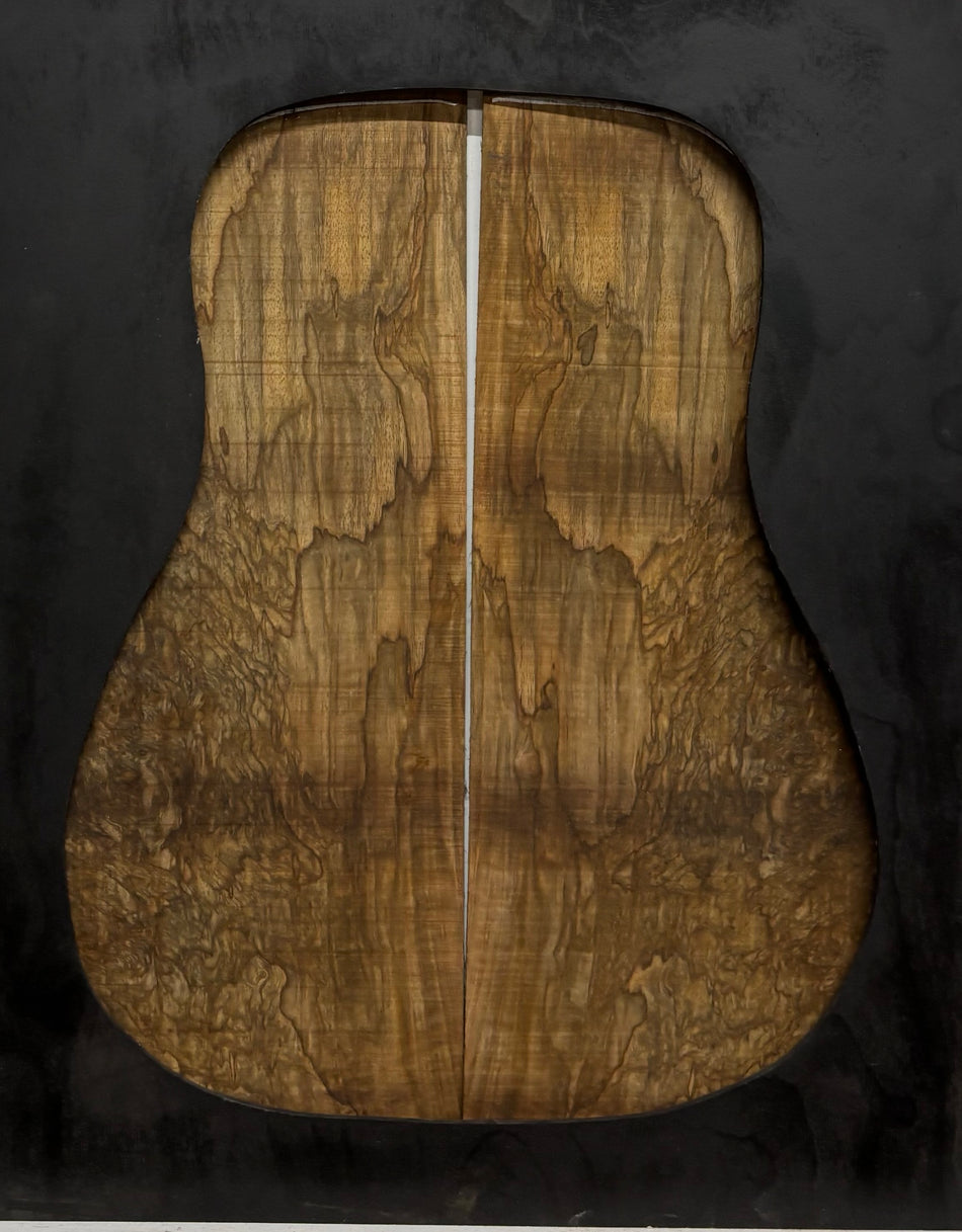 Figured Flame Mango Dreadnought Guitar Back and Side Set #194 - Exotic Wood Zone