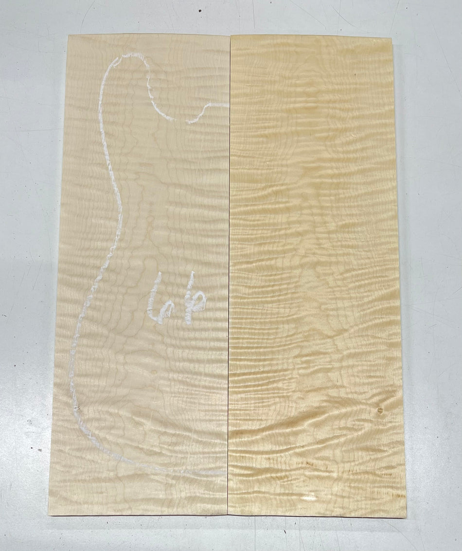 Ambrosia Maple Bookmatched Explorer Juego de tapa abatible para guitarra - 28" x 9" x 1/4"