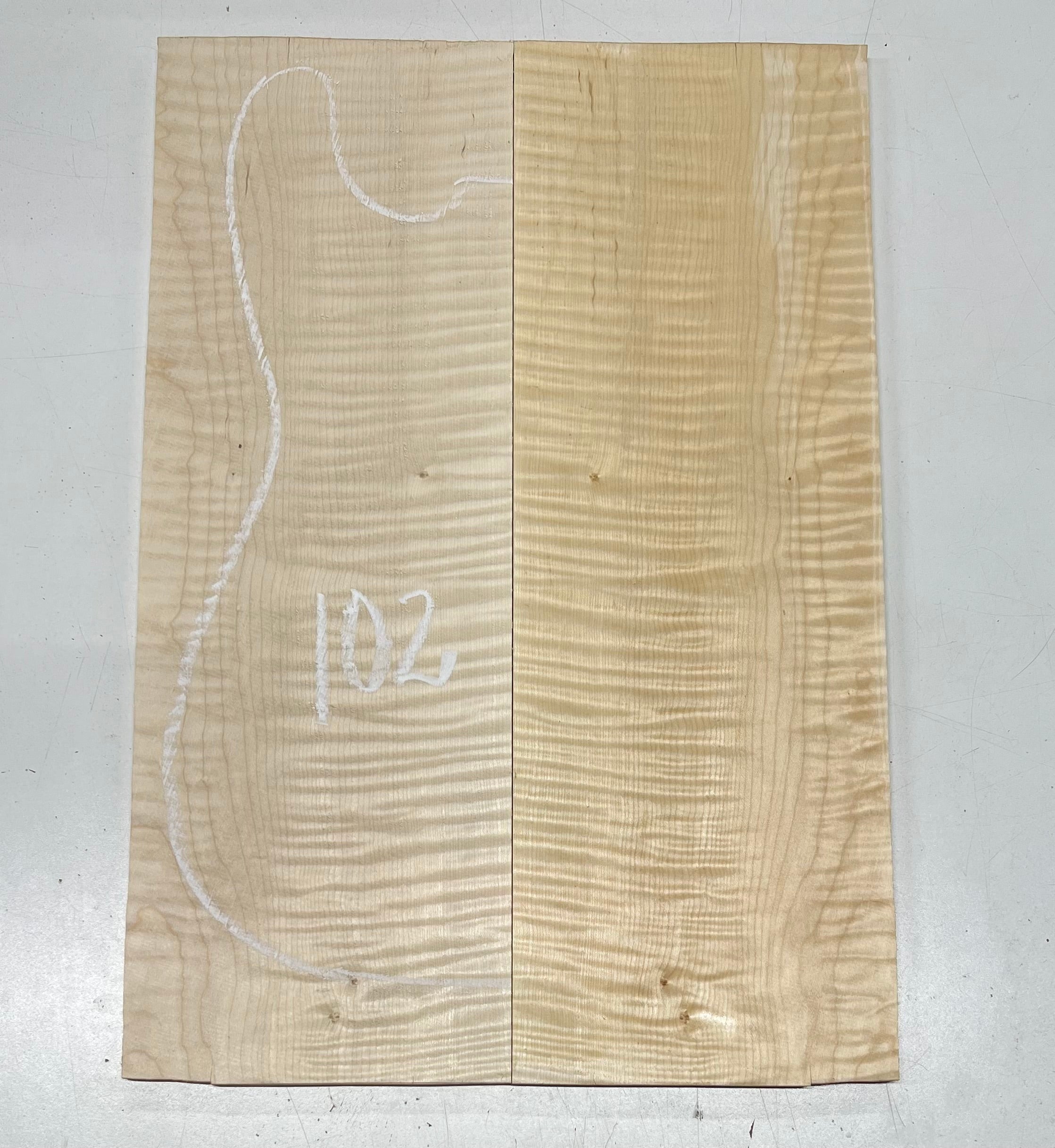 Flame Hard Maple Bookmatched Guitar Drop Top Set - 20-1/2&quot; x 7-1/4&quot; x 3/8&quot; 