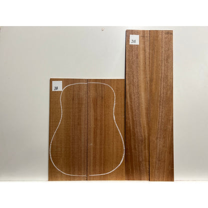 African Mahogany/Khaya Dreadnought Guitar Back &amp; Side Set 