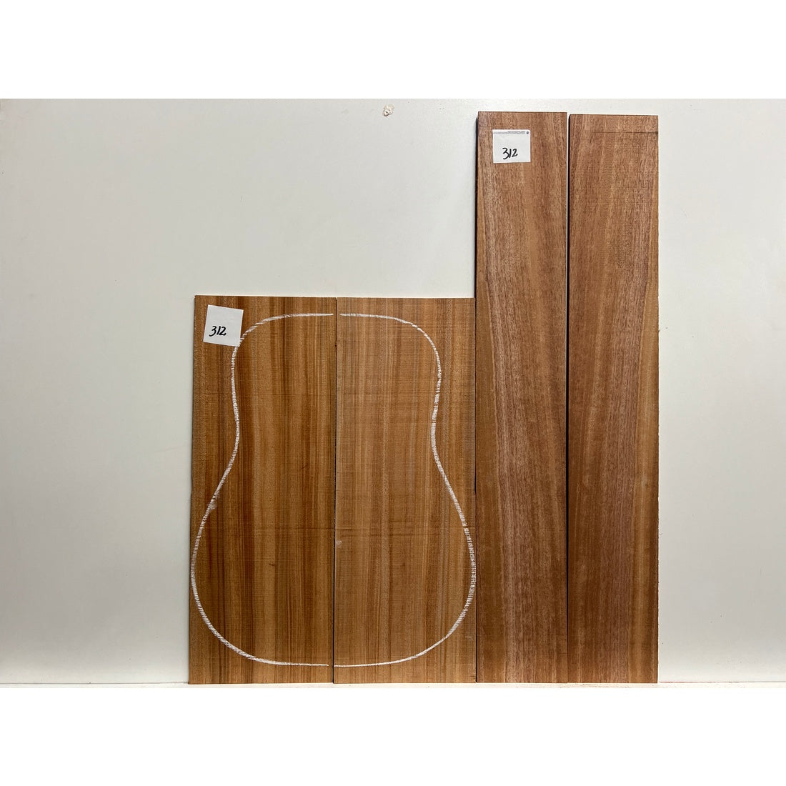 African Mahogany/Khaya Dreadnought Guitar Back &amp; Side Set - Exotic Wood Zone - Buy online Across USA 