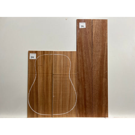 African Mahogany/Khaya Dreadnought Guitar Back & Side Set #314 - Exotic Wood Zone - Buy online Across USA 