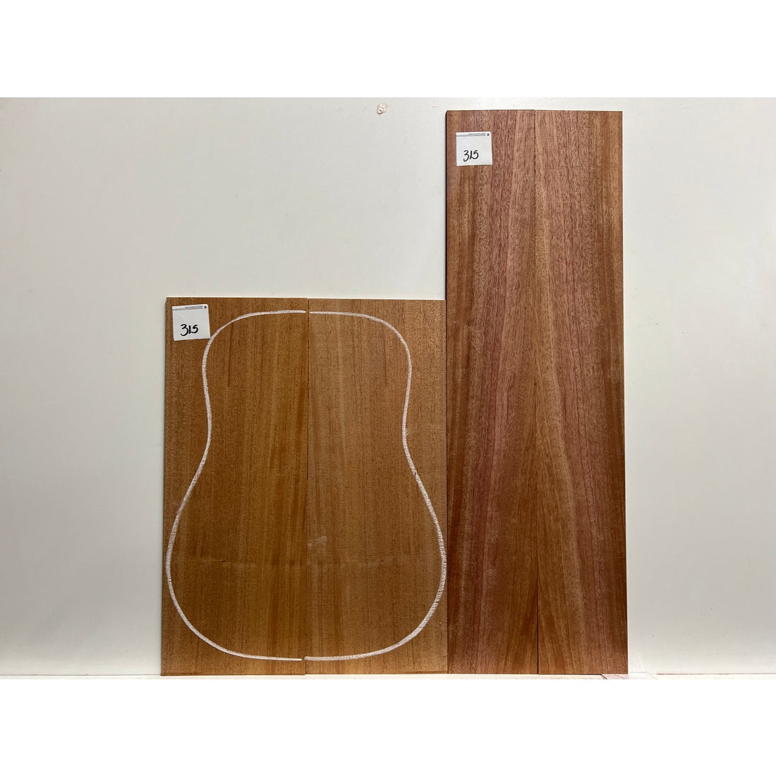 African Mahogany/Khaya Dreadnought Guitar Back & Side Set #315 - Exotic Wood Zone - Buy online Across USA 