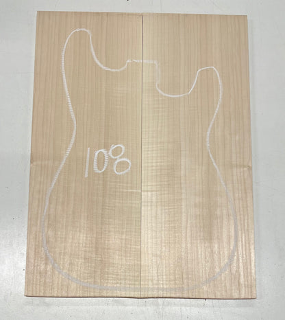 Flame Hard Maple Bookmatched Guitar Drop Top Set - 20&quot; x 7-1/2&quot; x 3/8&quot; 