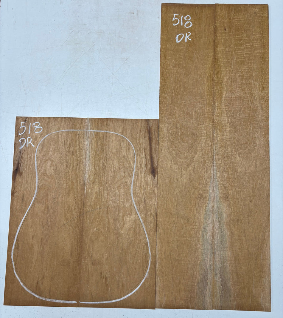 Juego de fondo y aros de guitarra de grado AAAA Dreadnought de palisandro de la India Oriental #61 