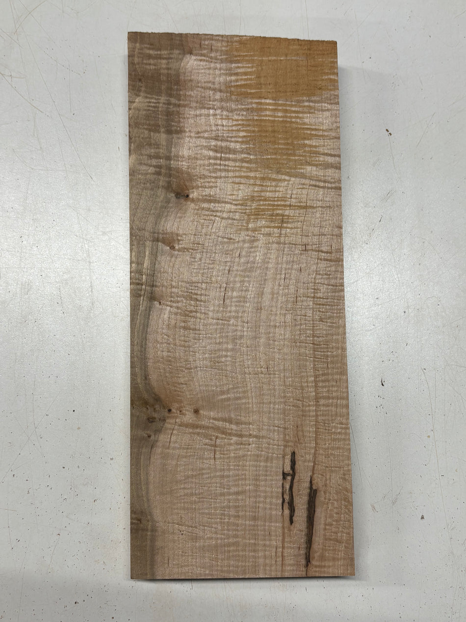 1 Piece, Flame Hard Maple Lumber Board Blank 15"x6"x1-1/4"#7472