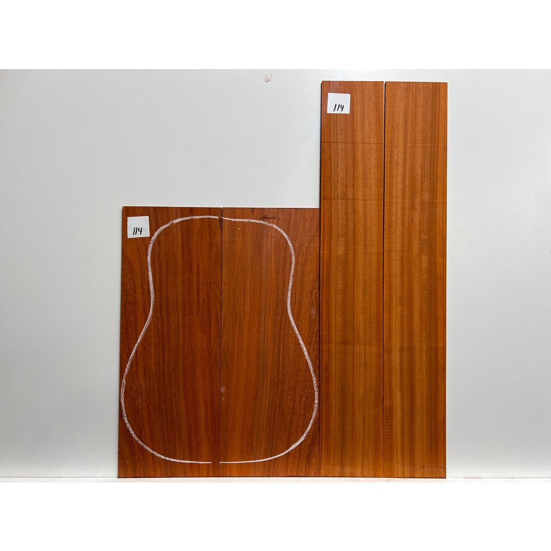 Padauk Dreadnought Guitar Back &amp; Side Set - Exotic Wood Zone - Buy online Across USA 