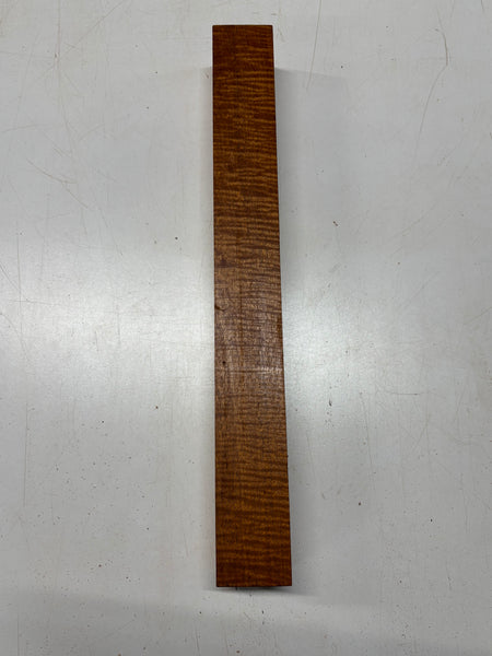 1 Piece, Curly Flame Mahogany Turning Wood Blank 20-7/8"x2-1/2"x2-1/2"#7475 - Exotic Wood Zone