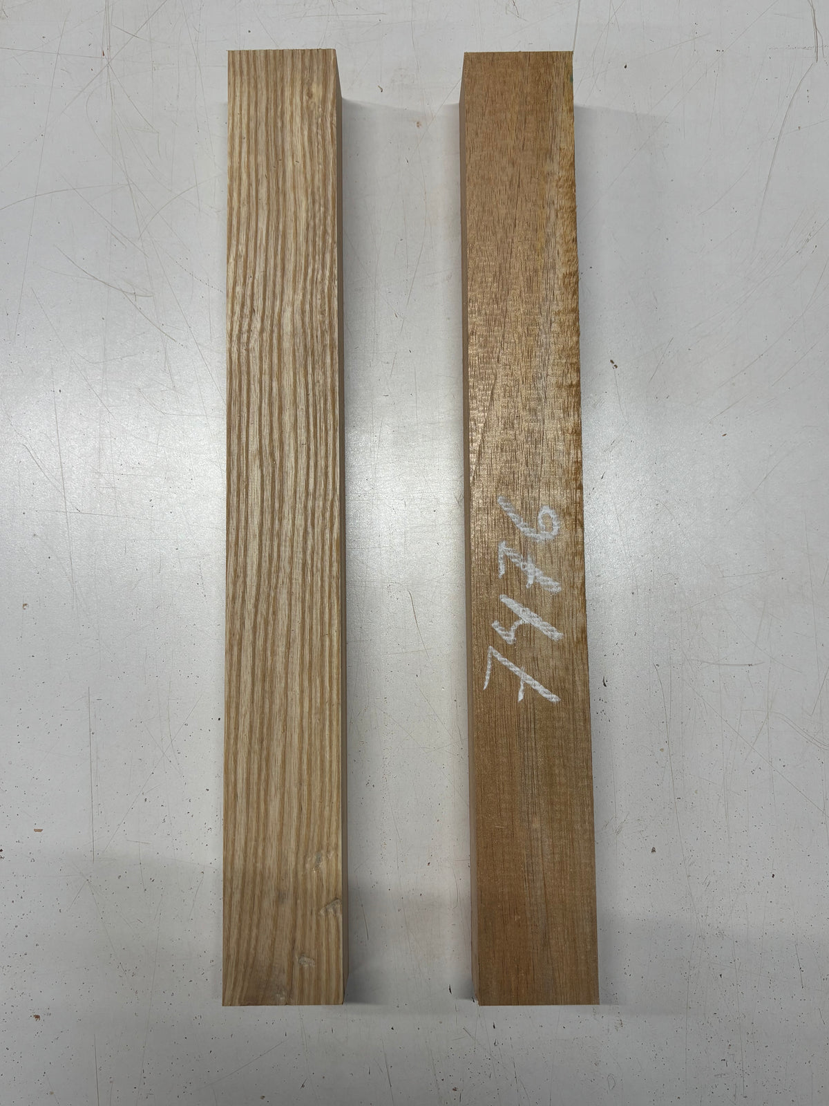 2 Pack, 2 Species White Ash + Spanish Cedar Guitar Neck Blanks 21"x2-1/2"x1-7/8"#7476 - Exotic Wood Zone