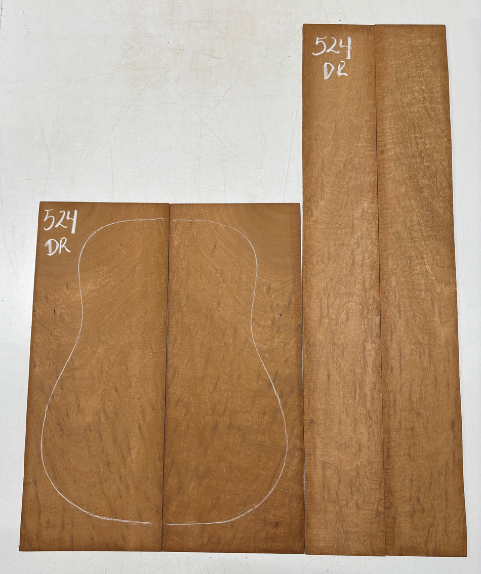 Juego de fondo y aros de guitarra de grado AAAA Dreadnought de palisandro de la India Oriental #61 