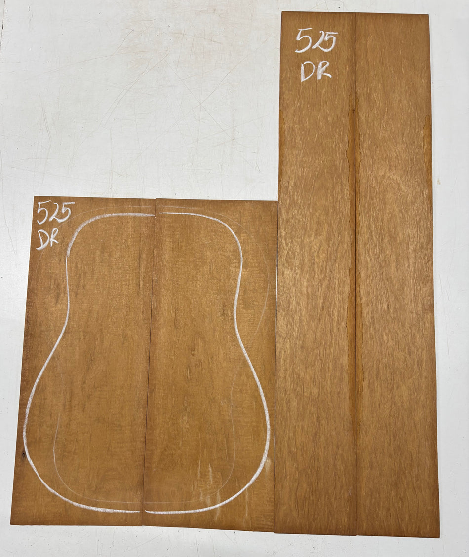 Juego de fondo y aros de guitarra de grado AAAA Dreadnought de palisandro de la India Oriental #61 