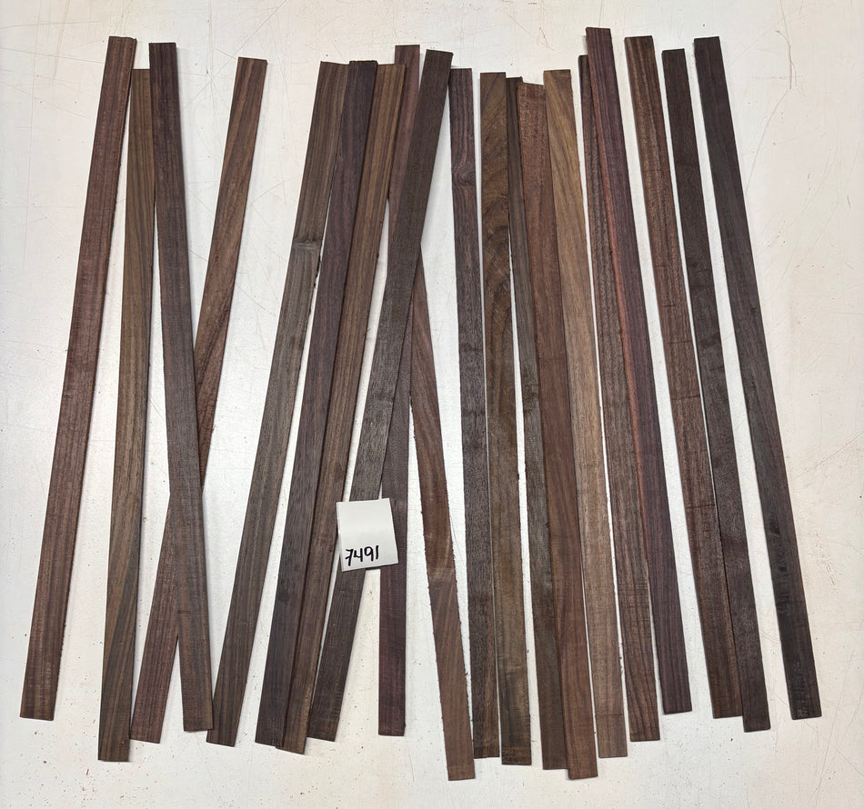 20 Pieces, Indian Rosewood Stick Blanks 21"x7/8"x1/8"#7491 - Exotic Wood Zone