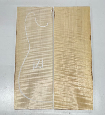 Flame Hard Maple Bookmatched Guitar Drop Top Set - 20-3/4&quot; x 7&quot; x 3/8&quot; 