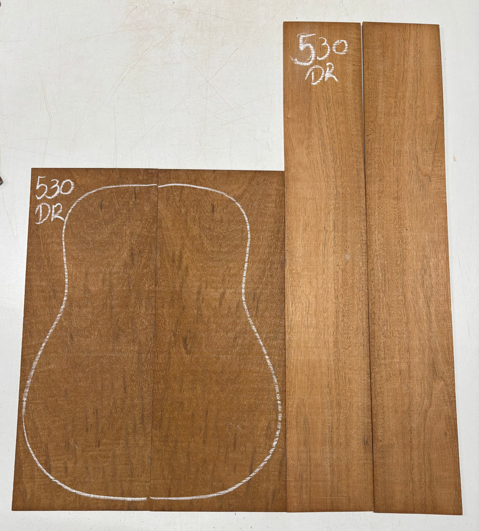 Juego de fondo y aros de guitarra de grado AAAA Dreadnought de palisandro de la India Oriental #61 