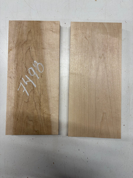 2 Pack, 2 Species Birdseye Maple + Hard Maple Thin Stock Lumber 12"x5-1/2"x7/8"#7498 - Exotic Wood Zone