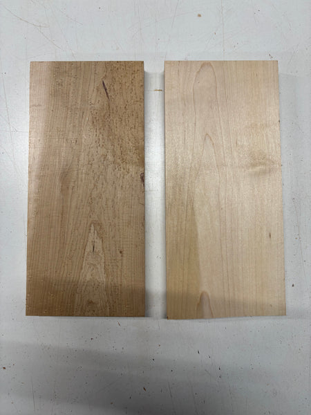 2 Pack, 2 Species Birdseye Maple + Hard Maple Thin Stock Lumber 12"x5-1/2"x7/8"#7498 - Exotic Wood Zone