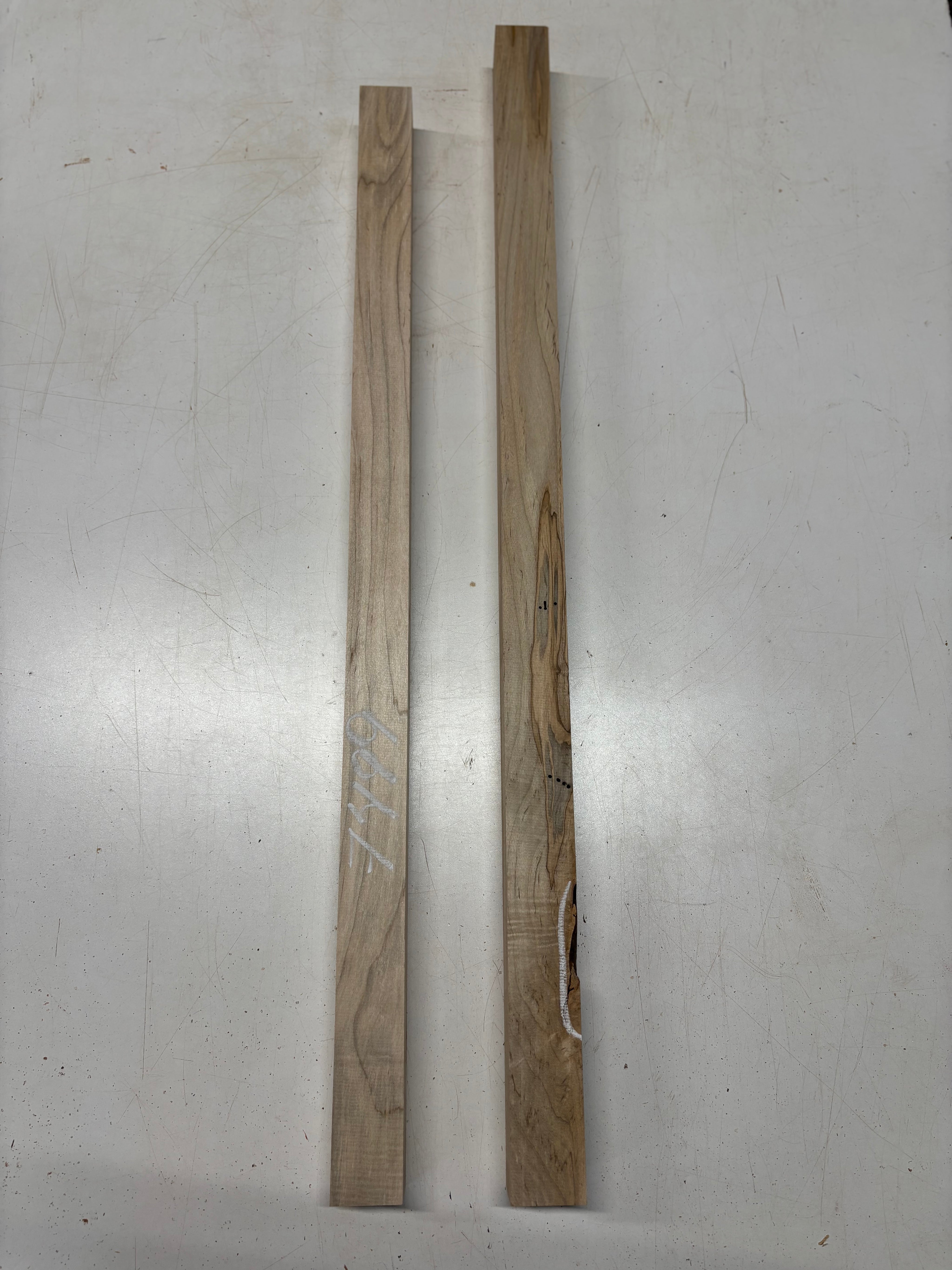 2 Pack, 2 Species Hard Maple + Ambrosia Maple Turning Wood Blanks  Hard Maple : 33-1/2"x1-3/4"x1-3/4"  , Ambrosia Maple : 36"x1-7/8"x1-7/8"#7499 - Exotic Wood Zone