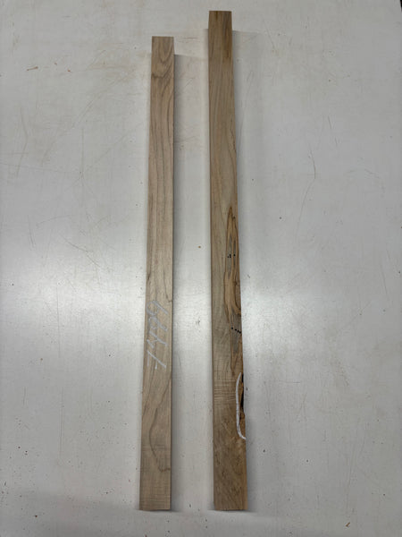 2 Pack, 2 Species Hard Maple + Ambrosia Maple Turning Wood Blanks  Hard Maple : 33-1/2"x1-3/4"x1-3/4"  , Ambrosia Maple : 36"x1-7/8"x1-7/8"#7499 - Exotic Wood Zone