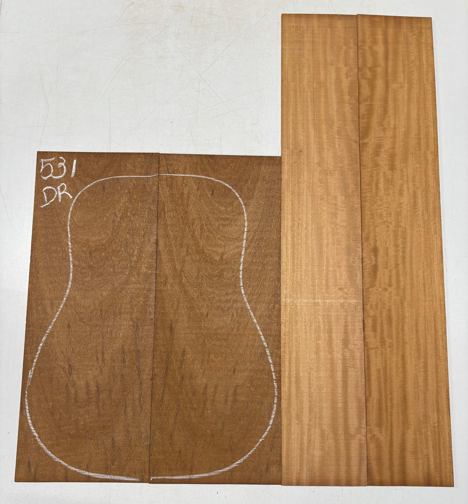 Juego de fondo y aros de guitarra de grado AAAA Dreadnought de palisandro de la India Oriental #61 