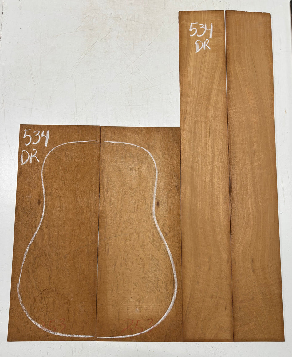 Juego de fondo y aros de guitarra de grado AAAA Dreadnought de palisandro de la India Oriental #61 